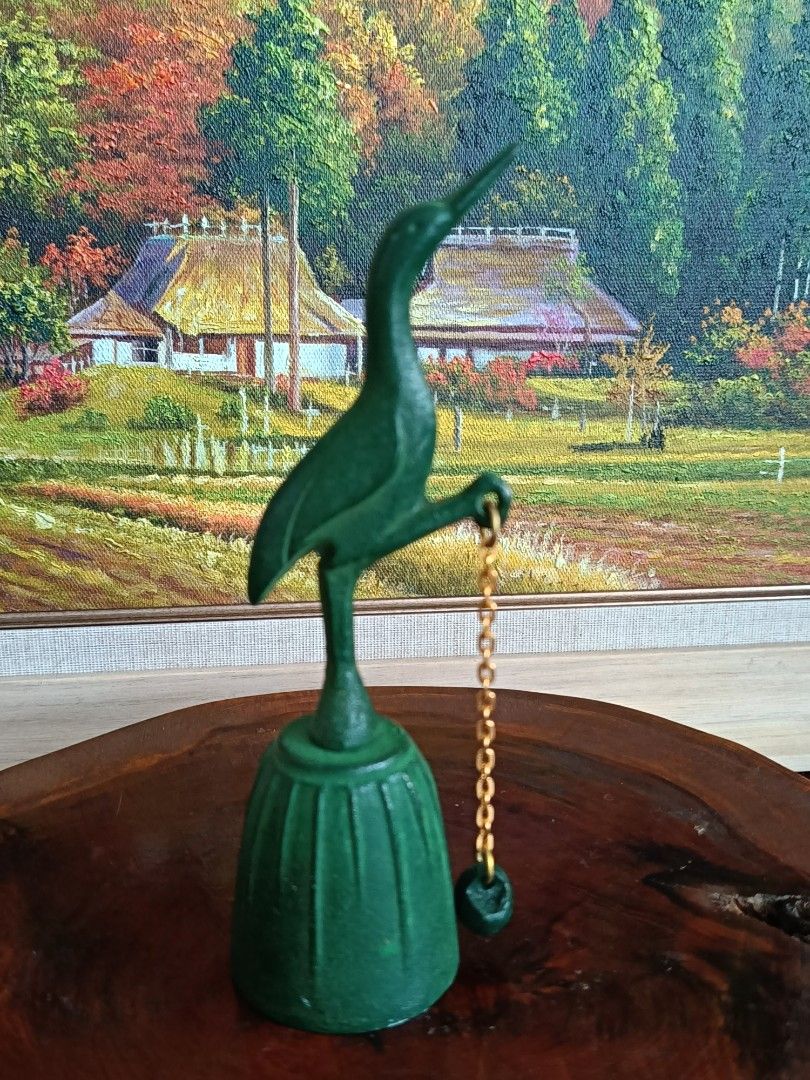 Nambu Cast Iron Crane Shaped Table Bell (Category: Vintage Collectibles) located in Imus. Submitted by ABrielleC (Listing ID 1465340770, Image 3). Description: Video Link https://youtube.com/shorts/LC_rHUqZsQY?si=XwM6Td4vBE0hK6tm Cast Iron Material Height-6.75in Diameter-2in Weight-0.25kg Japan Surplus Item First to pay Loc Imus Cavite.