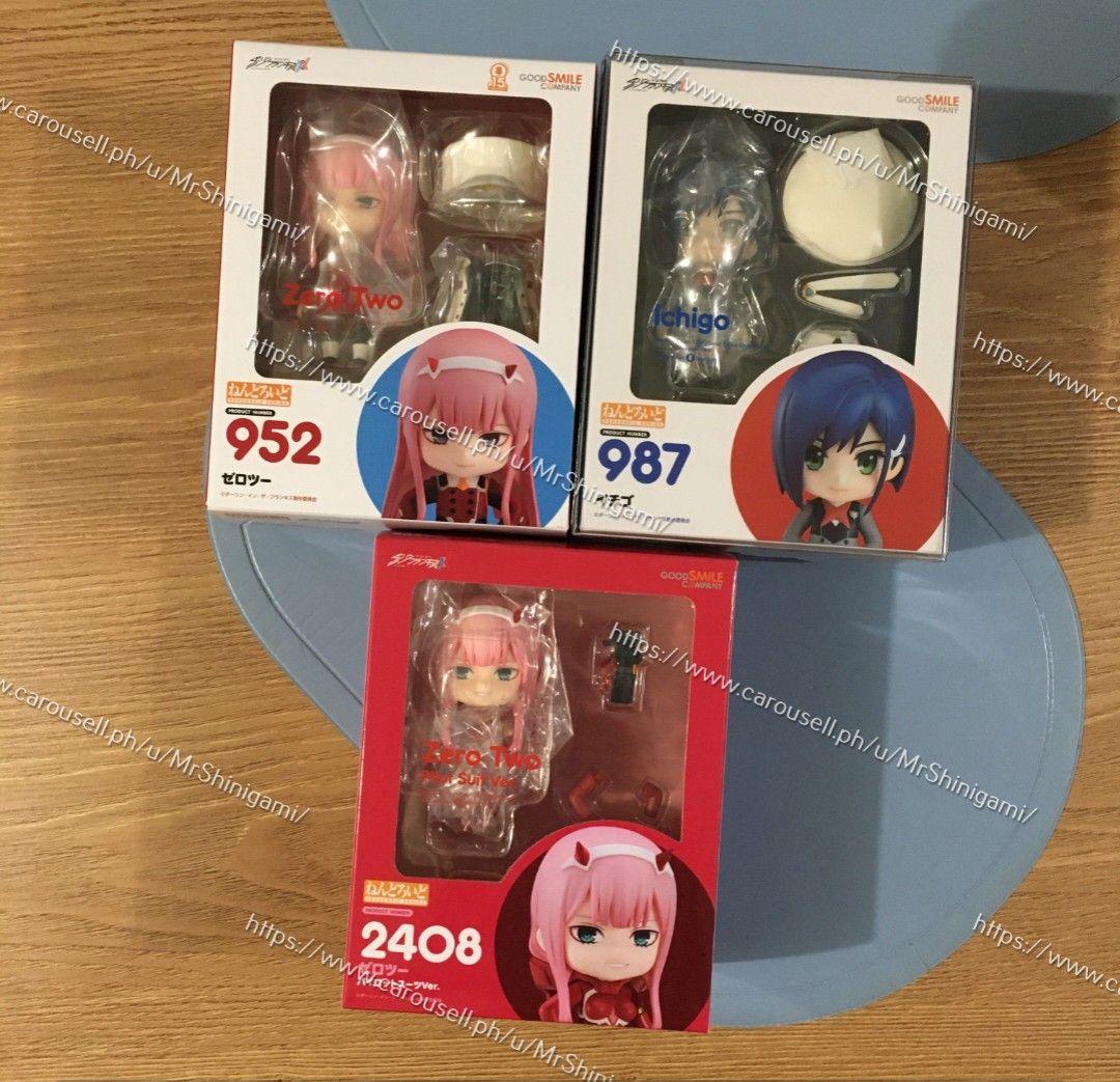 "Nendoroid MIB Zero Two Set (Category: Figurines & Statues) located in Quezon City. Submitted by MrShinigami (Listing ID 1465333750, Image 1). Description: *NO TRADES* ^ 4.5k php, shipping to be shouldered by the buyer Information below `|`|`|`|`|`|`|`|`|`|`|`|`|`|`|` Buy it for personal use, not for resell Buy it WITHOUT HESITATION. Selling my items as a NON-PROFIT *NO TRADES* \ Opened for inspection. All parts are complete and not displayed \ A