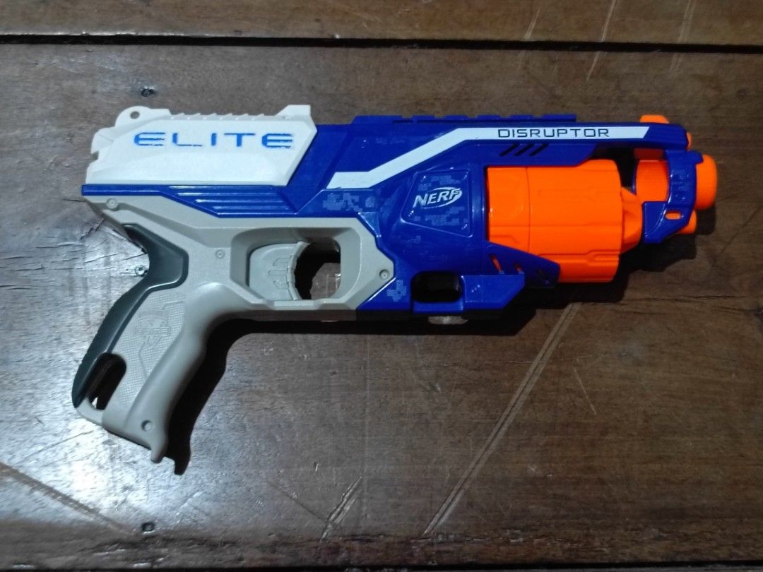 Nerf N-Strike Elite Disruptor (Category: Action & Battle Toys) located in Calbayog City. Submitted by thingsandstuff554 (Listing ID 1465284326, Image 1). Description: ✅ Working ✅ Good condition ❌ No darts included (Note: There's a permanent marker stain on the slide but it doesn't affect performance)..