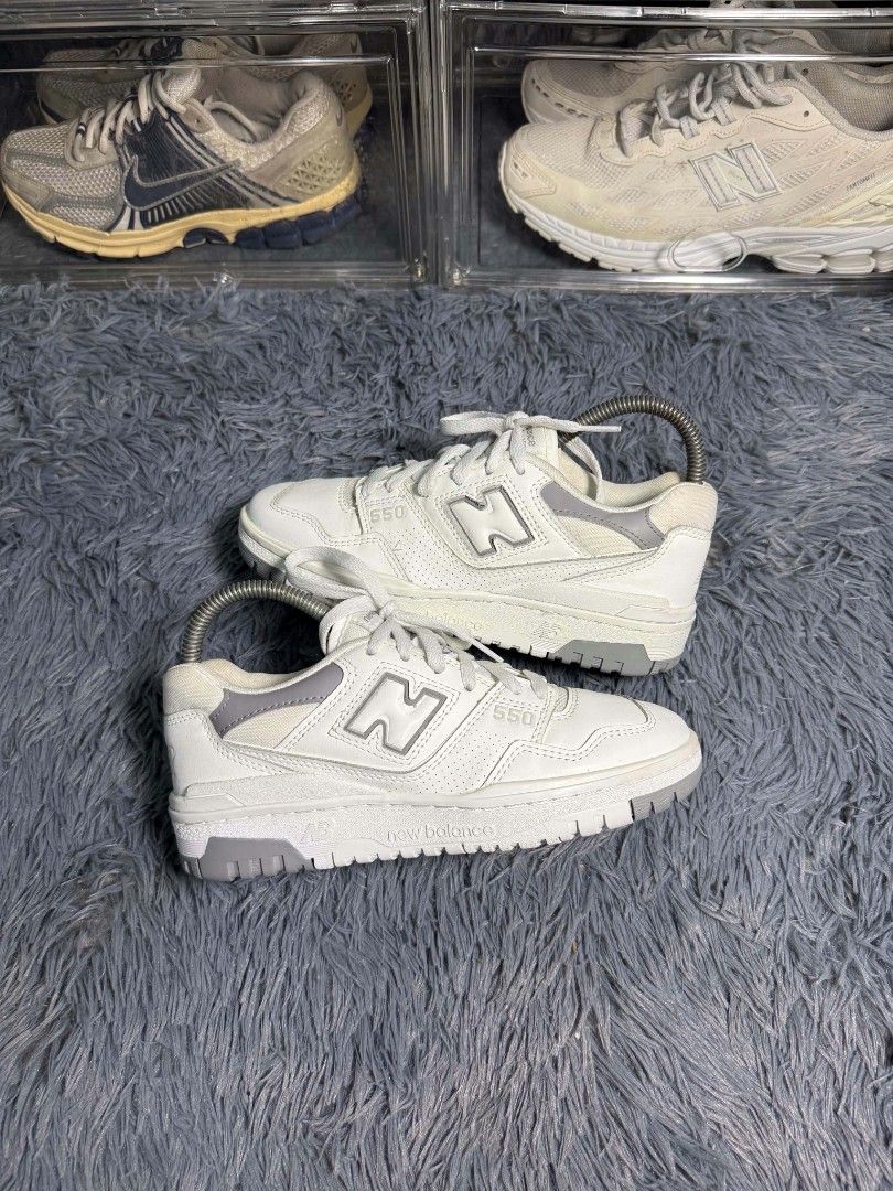 NEW BALANCE 550 "WHITE RAIN CLOUD" (Category: Sneakers) located in Candelaria. Submitted by worn_gallerie (Listing ID 1465296123, Image 1). Description: NEW BALANCE 550 SIZE 6.5 US WOMENS GOOD ASNEW ₱2,899 ONLY.