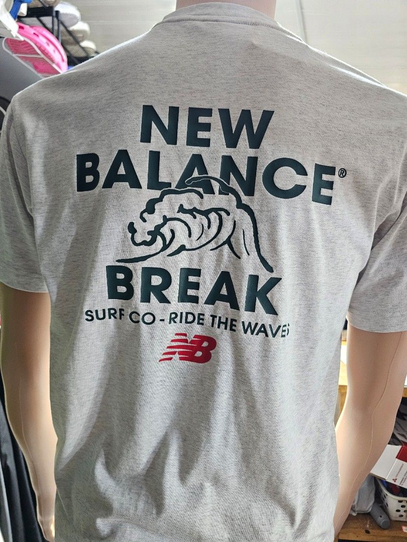 New Balance Summer Wave graphic tee (Category: Tshirts & Polo Shirts ) located in Baguio. Submitted by kayeonlineshop (Listing ID 1465189314, Image 3). Description: -This light grey New Balance Summer Wave graphic tee features a cool retro surf-inspired chest logo..