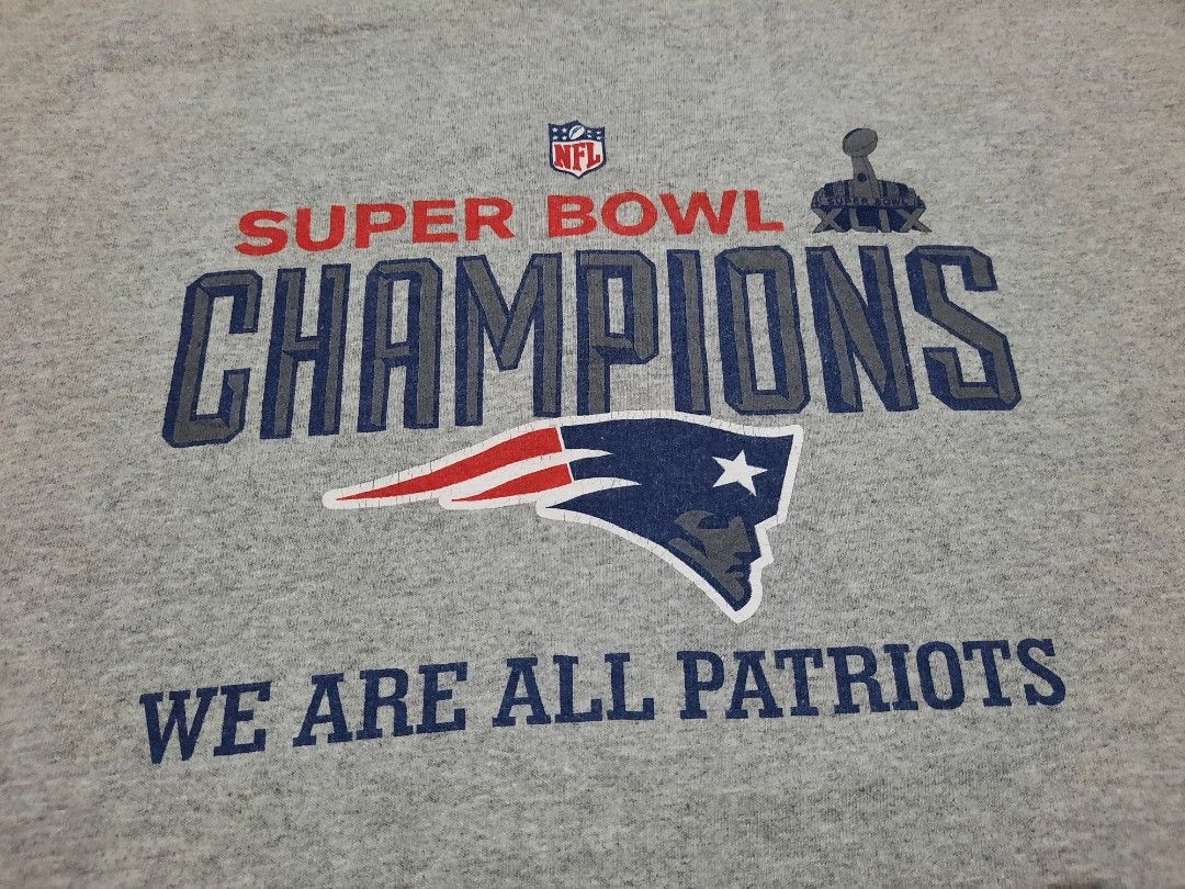 NFL super bowl patriots tee (Category: Tshirts & Polo Shirts ) located in Tarlac. Submitted by thryftstash (Listing ID 1465379951, Image 3). Description: dimes: 27 - 19 M on tag issue: none sf not included tarlac loc j&t and lbc courier.