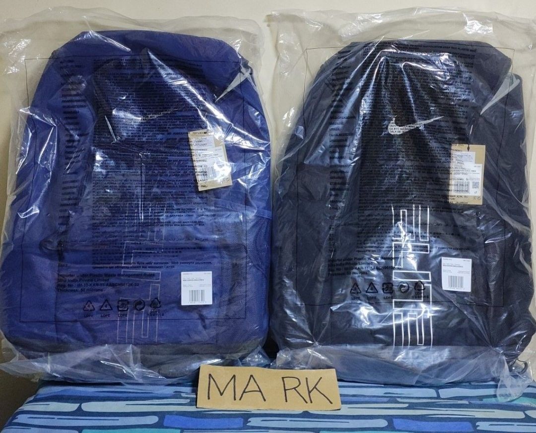 Nike Elite Backpack V3 (Category: Backpacks) located in Manila. Submitted by 25markiboy (Listing ID 1465196986, Image 1). Description: Nike Elite Backpack V3 P3,500/Each Bnew Manila Loc - Brand: Nike - Condition: Brand new, unopened in factory plastic with original tags - Colors available: Blue and Black - Features: Classic Nike swoosh logo, sturdy handles - Best used for: School, gym, or daily commute - Purchase options: Grab individually or tak