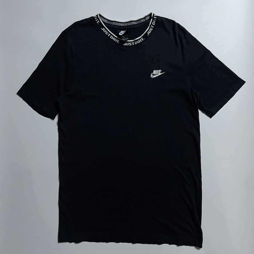 Nike Just Do It Logo Script Neck Shirt (Category: Tshirts & Polo Shirts ) located in Manila. Submitted by reviveclosetph (Listing ID 1465294892, Image 1). Description: Medium on tag Very Good Condition Issue: Minimal front pinhole 9/10 .
