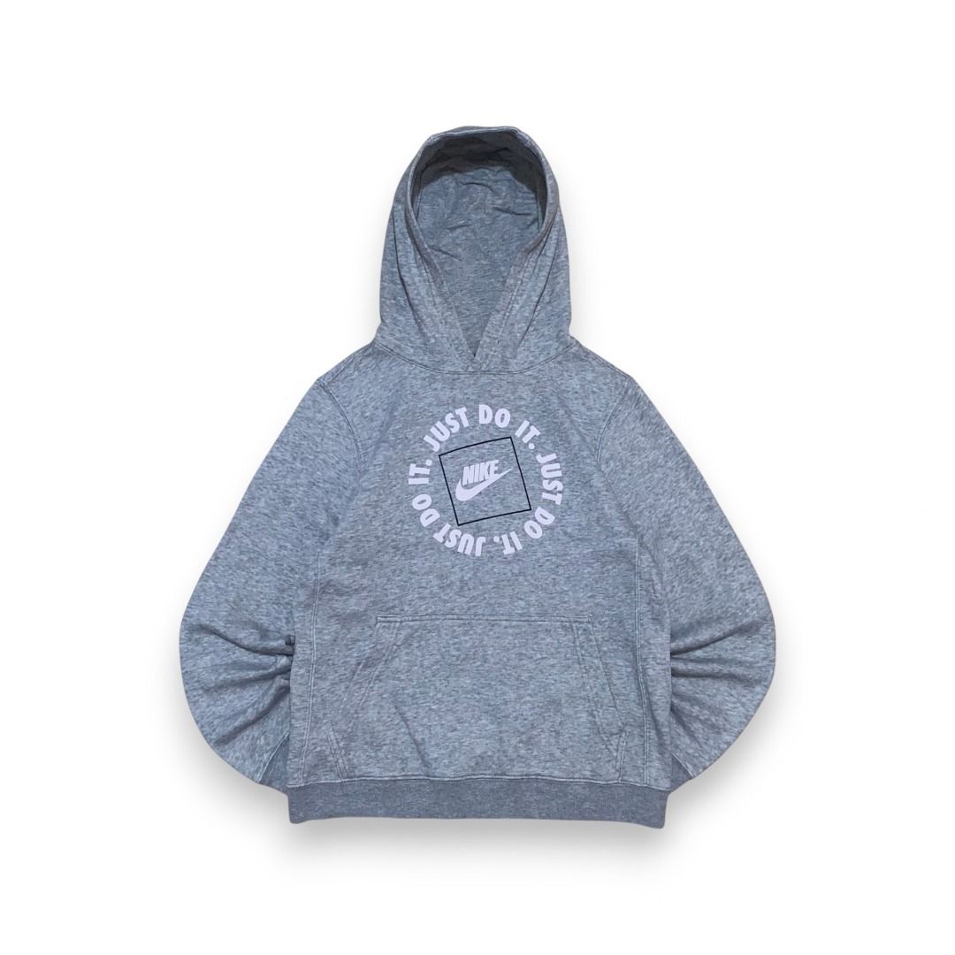 NIKE PULLOVER HOODIE "JUST DO IT" (KIDS) (Category: Coats, Jackets and Outerwear) located in Quezon. Submitted by ejay.thrift.clothes (Listing ID 1465254864, Image 1). Description: 480 FREE SHIPPING LARGE 12-13 KIDS 19 X 22.5 NO ISSUE COLOR RATE: 9/10 EXCELLENT CONDITION # 541.