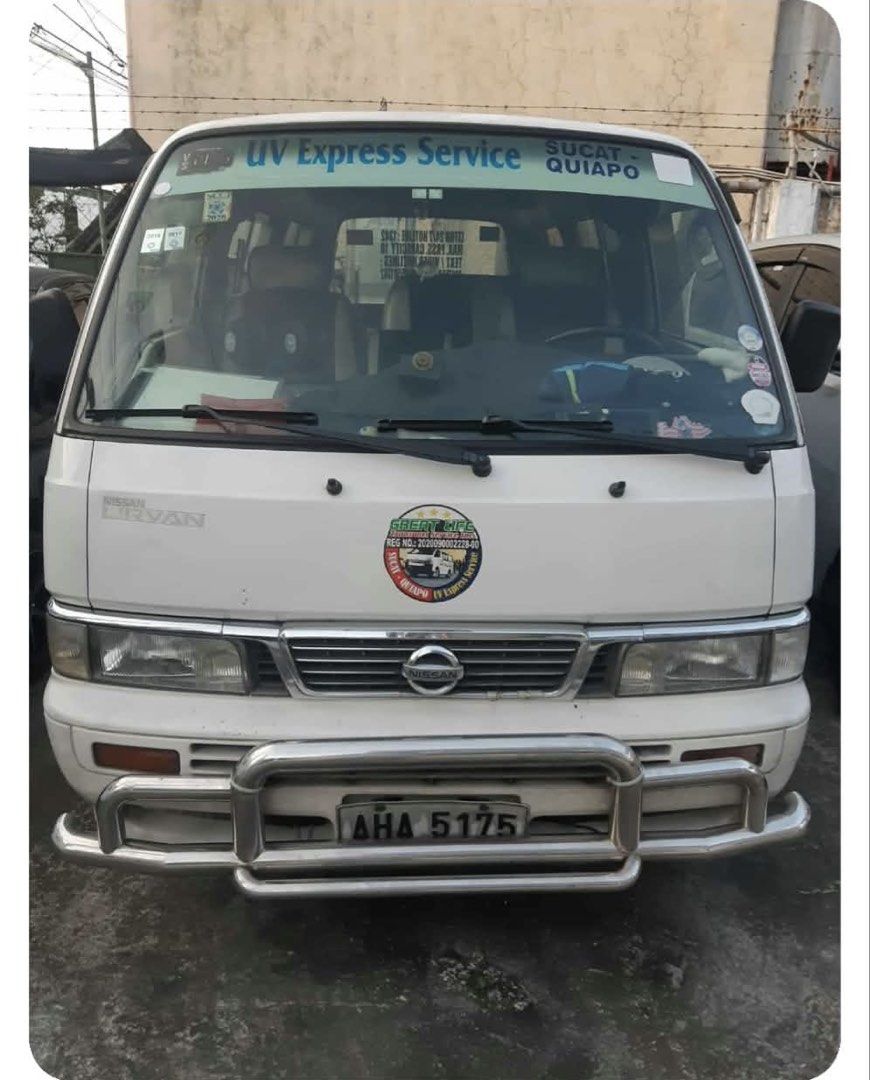 Nissan Urvan Urvan Manual (Category: Used Cars) located in Paranaque City. Submitted by ffeeeej (Listing ID 1465367808, Image 3). Description: 🚐 FOR SALE: 2015 NISSAN URVAN – REGISTERED PUV / UV EXPRESS 2015 Nissan Urvan 📍 Currently registered as PUV / UV Express 🚌 Route: Sucat – Quiapo 📅 Registration valid until May 2027 📌 Details: * Make/Model: Nissan Urvan * Year: 2015 * Type: PUV / UV Express * Route: Sucat – Quiapo * Registration: Valid