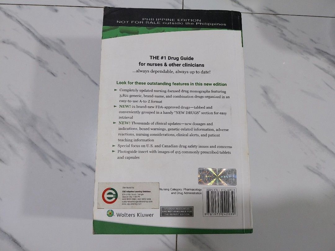 Nursing 2024 Drug Handbook (Category: Textbooks) located in Las Pinas. Submitted by m1lapnc (Listing ID 1465307120, Image 2). Description: .