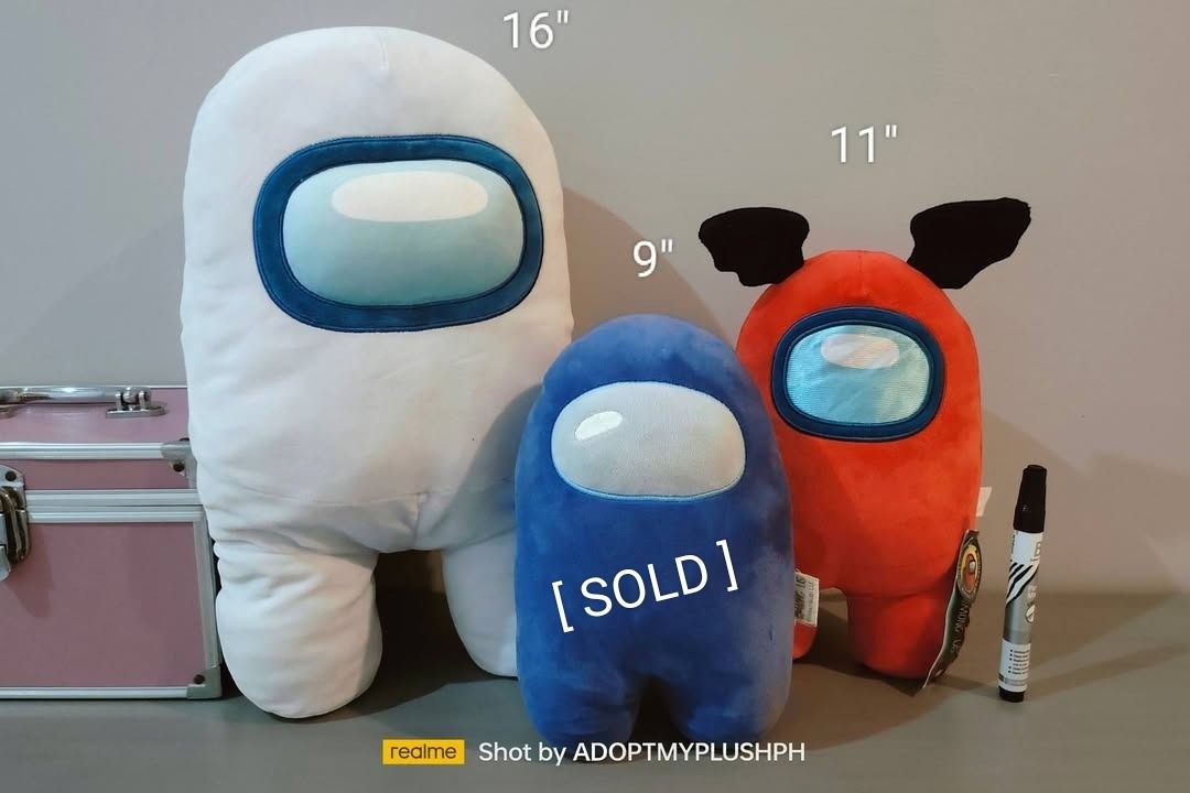 Official Among Us Crewmate Soft Toys (Category: Plushies & Soft Toys) located in Taguig. Submitted by adopt.my.plush.ph (Listing ID 1465186916, Image 1). Description: 11" Red Crewmate - 200.00 by YuMe 16" White Crewmate - 280.00 super-soft squishy by YuMe.