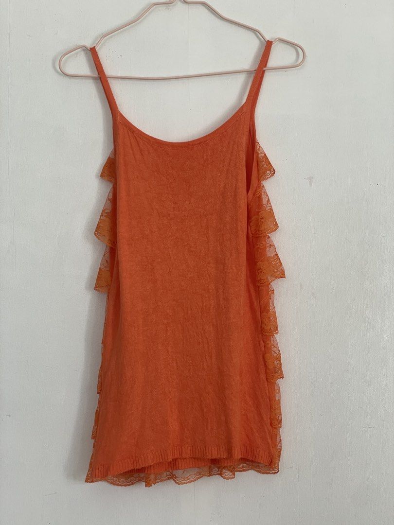 Orange Layered Cami Top (Category: Sleeveless) located in Tuguegarao City. Submitted by ziggerryy (Listing ID 1465370886, Image 3). Description: No flaws. No holes S-M.