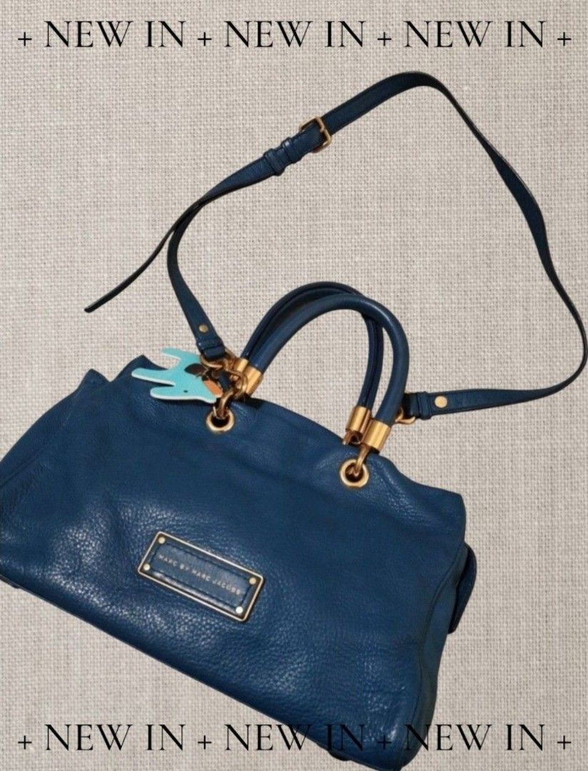 Original Marc by Marc Jacobs Satchel bag (Category: Luxury Bags & Wallets) located in San Juan City. Submitted by exclusivelyours (Listing ID 1465278125, Image 2). Description: Marc by Marc Jacobs "Classic Q" line (a hugely popular line from the late 2000s to mid-2010s era before the Marc by Marc Jacobs diffusion line was discontinued). ▪️ ​Material: Supple, heavy-grained pebbled cowhide leather. ▪️ ​Hardware: Antiqued brass/gold-tone hardware, f