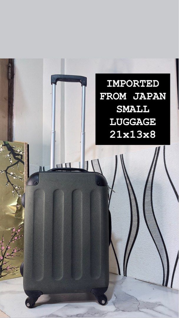ORIGINAL NO BRAND DECLARED SMALL SIZE LUGGAGE (Category: Luggage) located in Valenzuela. Submitted by dkjapansurplus (Listing ID 1465194405, Image 1). Description: 🇯🇵IMPORTED FROM JAPAN ORIGINAL NO BRAND DECLARED SMALL SIZE LUGGAGE 🇯🇵 🎯 LIGHTWEIGHT 🎯 SMOOTH 360 WHEELS 🎯 POLYCARBONATE CASE 🎯 TOP AND SIDE HANDLE CARRY 🎯 SMOOTH PUSH HANDLE TROLLEY 🎯 WIDE SPACE CAPACITY NO ISSUE.. MINIMAL SIGN OF USAGE ‼️.