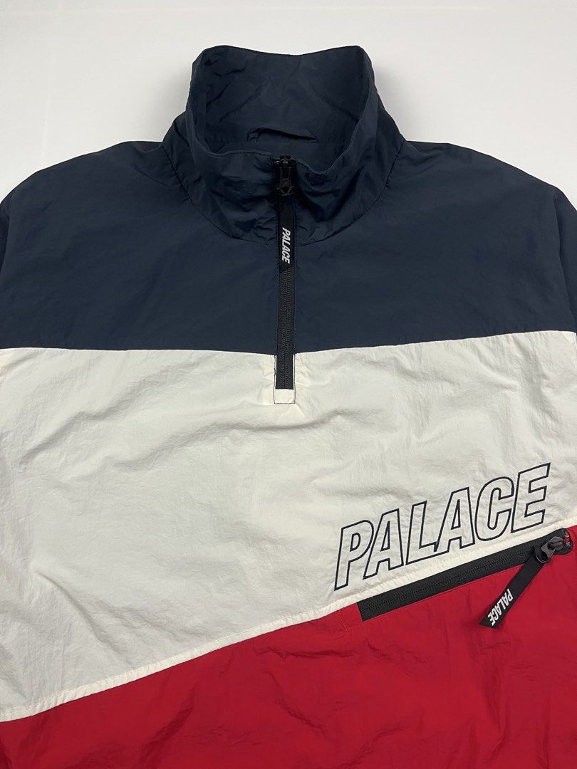 Palace 3-Track Shell Top (Category: Coats, Jackets and Outerwear) located in Puerto Princesa. Submitted by paradise5300 (Listing ID 1465236278, Image 3). Description: Palace 3-Track Shell Top Tagged Size: Medium Dimensions Inches length: 28.5 Inches width: 22.5 Condition: Excellent Color rate: 10 Flaws: Garter on ribbings was deformed. 2,499 shipping fee is not yet included. .