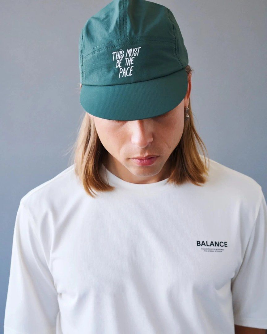 Pas Normal Studios - This Must Be The Pace Run Cap (Category: Caps & Hats) located in Makati City. Submitted by margarita.m (Listing ID 1465308909, Image 2). Description: Actual photos for serious buyers. Last price is listed. Limited edition. - Color: Dark green with white printed text ('THIS MUST BE THE PACE') - Style: Modern 5-panel cap with a flat brim - Material: Lightweight technical fabric for all-day comfort - Ideal for: Running, walking,
