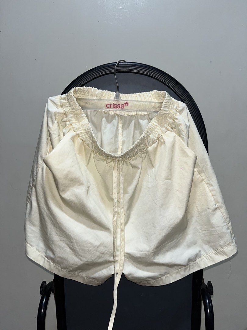 Pastel Yellow Button-Down Set/Coords (Category: Sets or Coordinates) located in Rizal. Submitted by bypc5678 (Listing ID 1465356252, Image 2). Description: - Med to Large (semi xl) - Lightweight fabric with relaxed fit - Embroidered bow detail on both chest pockets .
