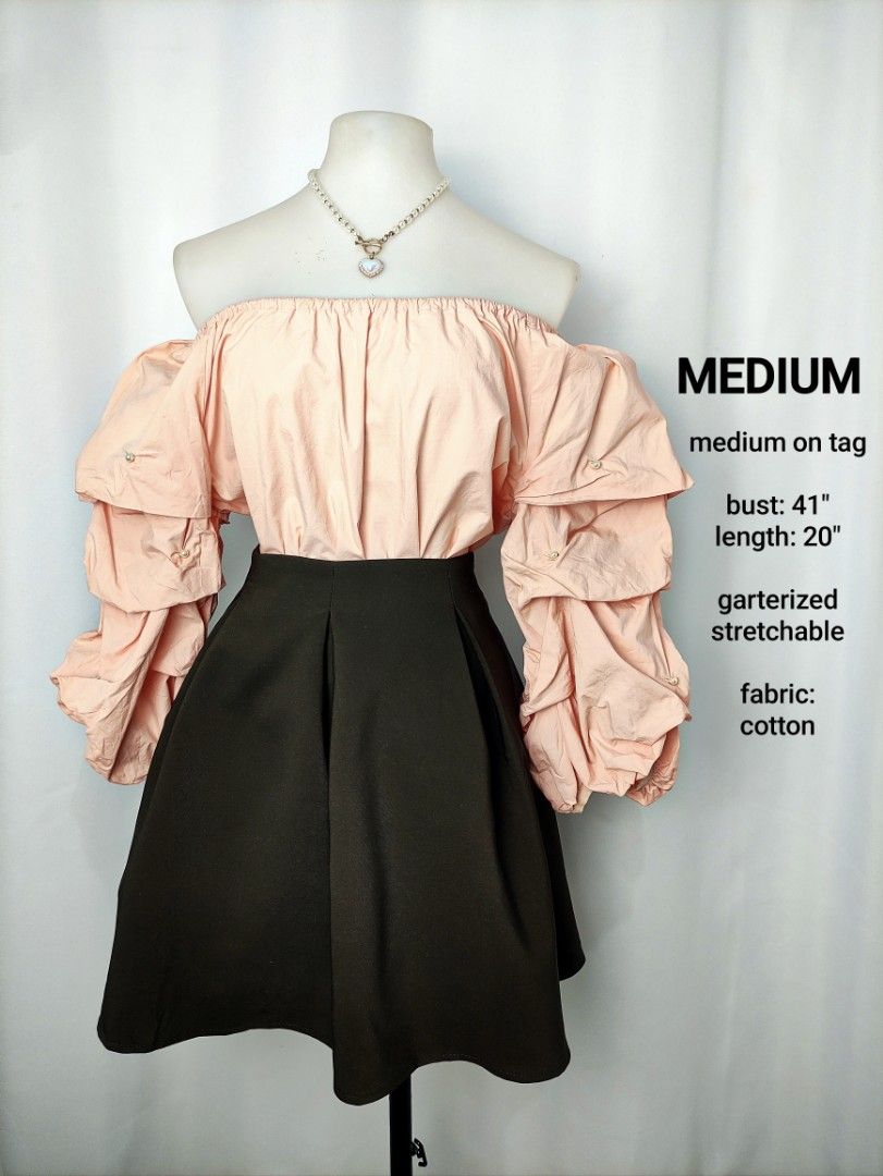 Peach Off Shoulder Blouse Top (Category: Blouses) located in Caloocan City. Submitted by happystar.e0dc1b (Listing ID 1465198585, Image 1). Description: ⚠️PLEASE CLICK THE IMAGE TO SEE THE SIZE⚠️ FB PAGE: IPPEUNI AGASSI Location: Caloocan City ❌ No haggling ❌ No when worn ❌ No "more pics" ❌ No flaws, unless stated ❌ Request for specific measurements of neck, arm, shoulder etc will not be entertained.
