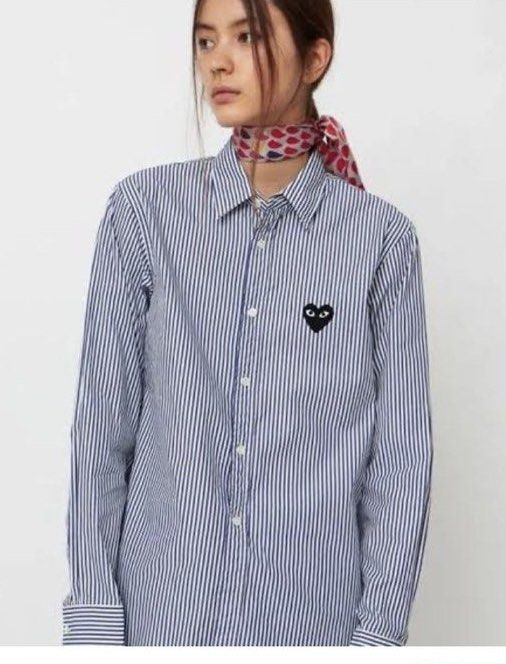 Play Commes dea Garcons Striped Shirt Top (Category: Longsleeves) located in Mabalacat. Submitted by designerbrandsforless (Listing ID 1465231622, Image 1). Description: Brand New! Size: large.