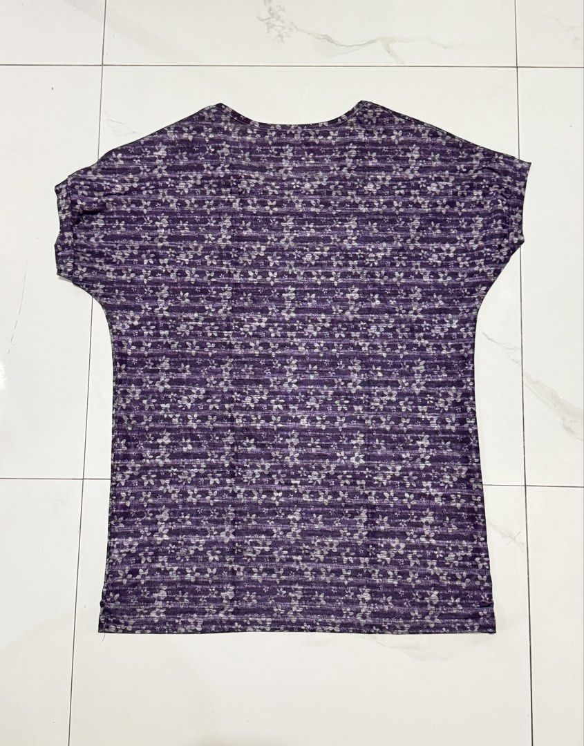 PLUS-SIZE Purple Floral Blouse (Category: Blouses) located in Caloocan City. Submitted by lovedbyzee (Listing ID 1465273595, Image 2). Description: ₊˚⊹♡ ➔ XL to XXXL 🏷️ ୨୧ 𝑳𝒐𝒄𝒂𝒕𝒊𝒐𝒏: North Caloocan ୨୧ 𝑫𝒆𝒍𝒊𝒗𝒆𝒓𝒚: J&T / Lalamove ୨୧ 𝑷𝒂𝒚𝒎𝒆𝒏𝒕: Maribank / QR Ph .
