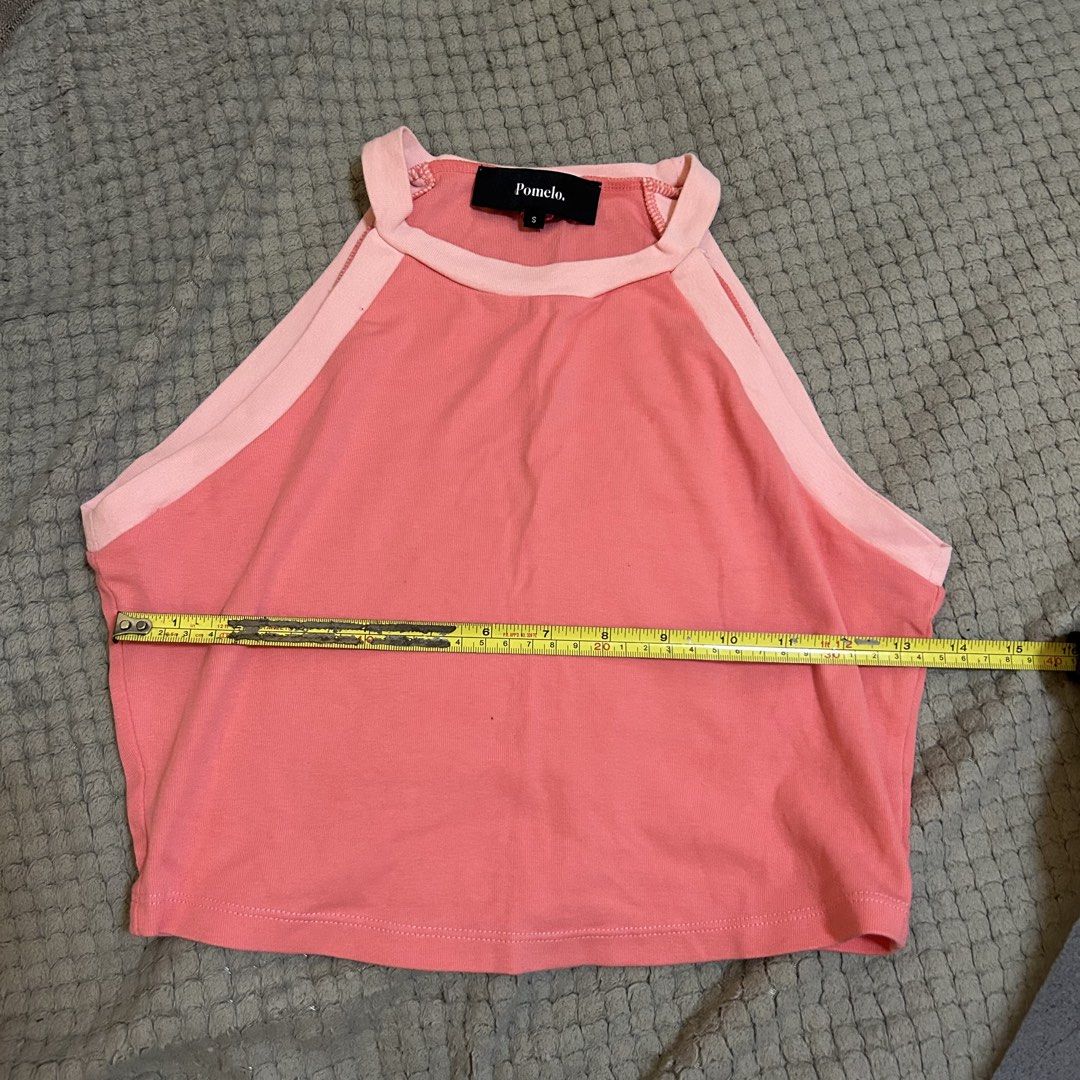 Pomelo Pink Halter Top (Category: Sleeveless) located in San Juan City. Submitted by e_declutters2019 (Listing ID 1465235612, Image 2). Description: • measurements posted • size is small.