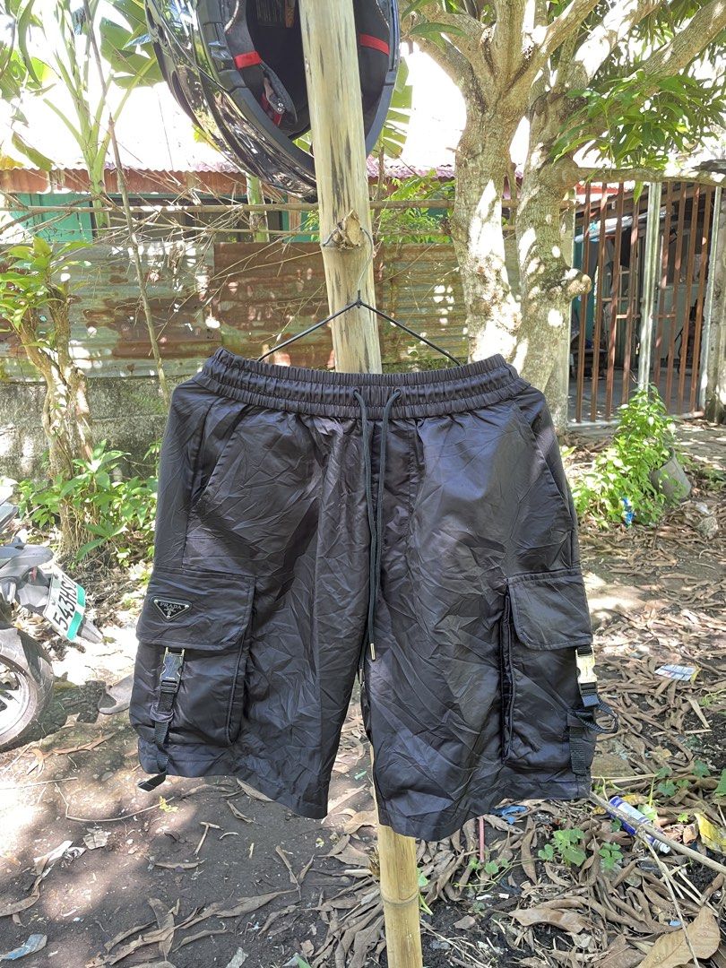 PRADA NYLON CARGO SHORT (Category: Luxury Apparel) located in Tacloban City. Submitted by solothriftfinds (Listing ID 1465193381, Image 1). Description: PRADA NYLON SHORT EXCELLENT CONDITION LIKE NEW.