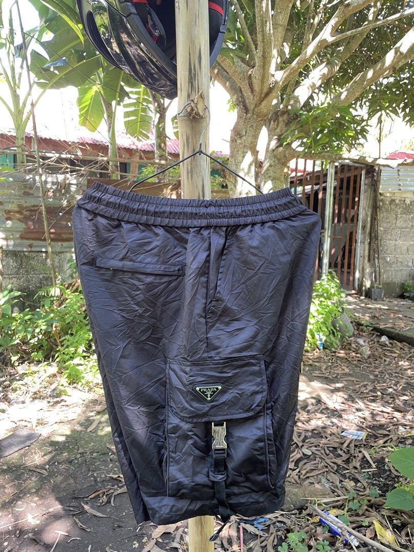 PRADA NYLON CARGO SHORT (Category: Luxury Apparel) located in Tacloban City. Submitted by solothriftfinds (Listing ID 1465193381, Image 2). Description: PRADA NYLON SHORT EXCELLENT CONDITION LIKE NEW.