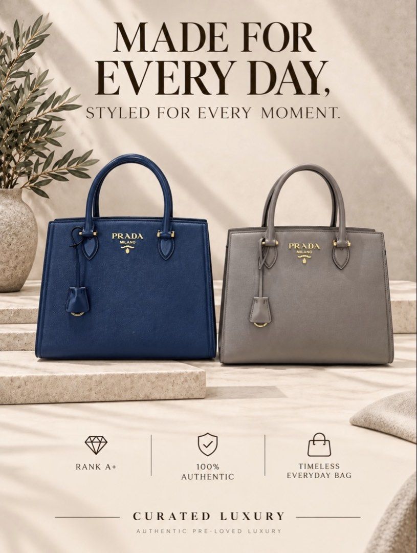 Prada Saffiano Lux Tote Bag (Category: Luxury Bags & Wallets) located in Lipa City. Submitted by curated.luxury (Listing ID 1465285393, Image 1). Description: For detailed photos please send us a message Disclaimer: We are an independent reseller. We are not affiliated with or officially connected to the brand mentioned above. All trademarks belong to their respective owners. 100% Authentic, Money back guarantee We accept Credit Card, Cash and Ba