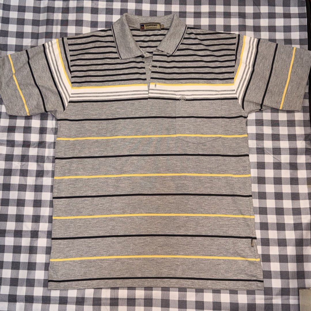 Preloved- SANREMO STRIPED POLO 👕 (Category: Tshirts & Polo Shirts ) located in Abucay. Submitted by littlefindsbyb (Listing ID 1465381129, Image 1). Description: ✨ PRELOVED SANREMO STRIPED POLO | SIZE L ✨ Reliable, comfortable, and stylish — a classic everyday polo that’s easy to pair with jeans, shorts, or casual bottoms. 📏 MEASUREMENTS (laid flat): • Chest: ~25–26” • Length: ~28” • Fit: Regular / Relaxed • Tagged Size: Large (L) ✨ DETAILS: • 
