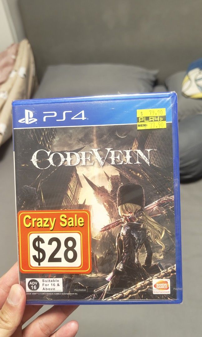 [PS4] Code Vein (Category: PlayStation) located in Singapore. Submitted by looplooting (Listing ID 1465237716, Image 1). Description: Selling a physical copy of Code Vein for the PlayStation 4 (PS4). An excellent anime-style action RPG with challenging souls-like combat, deep character customization, and an engaging post-apocalyptic story. Playable solo or in online co-op mode. Platform: PS4 (Plays perfectly on PS5 as well) Condition: Disc is scr