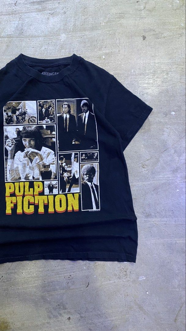 Pulp Fiction (Category: Tshirts & Polo Shirts ) located in Cavite. Submitted by thriftelsewear (Listing ID 1465217044, Image 3). Description: Dated Pulp Fiction Tee S on tag 19” length 27” width good condi ₱450 +sf.