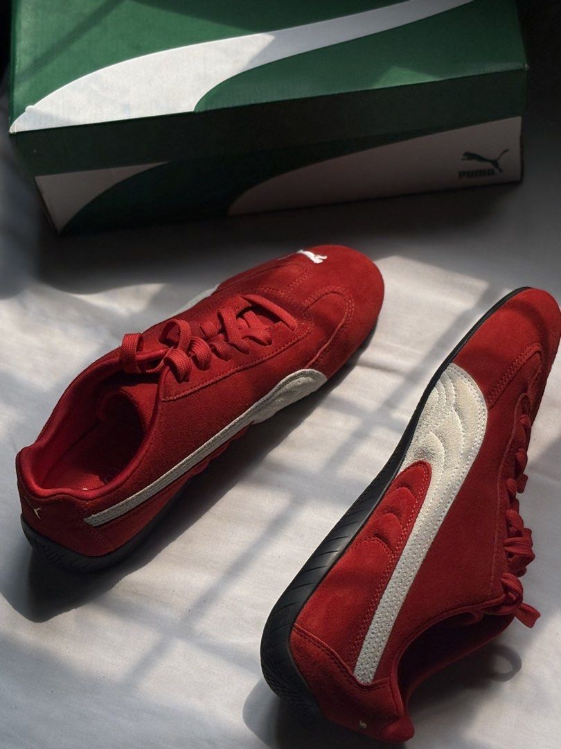 PUMA Speedcat OG - Red (Category: Sneakers) located in Quezon City. Submitted by renceeeyy06 (Listing ID 1465211393, Image 1). Description: Speedcat OG Red - Men's size 8.5 With original box Used once; good as new ₱4,900 (₱7,100 srp) ✅ Money-back guarantee if proven fake 📍 Mandaluyong Area 📩 DM for further details 🛵 Delivery via Lalamove/LBC; shipping fee must be shouldered by buyer.