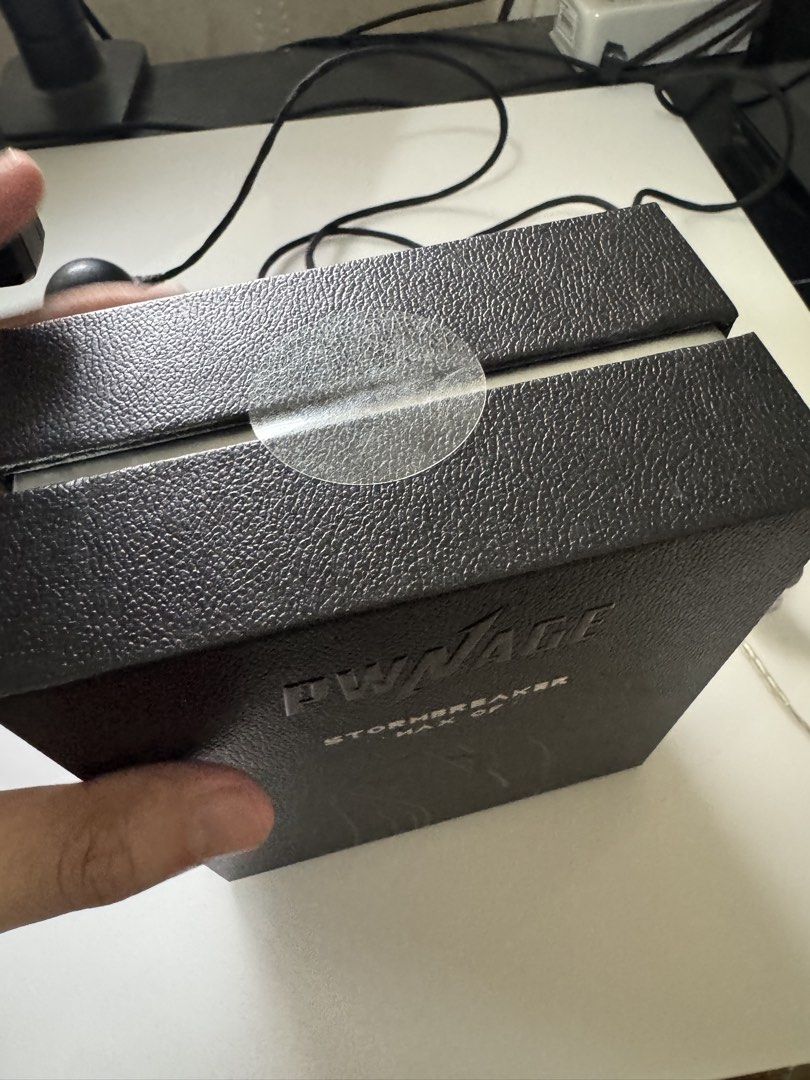 Pwnage Stormbreaker Max CF Gaming Mouse Platinum (Category: Mouse & Mousepads) located in Manila. Submitted by ramski12345 (Listing ID 1465180100, Image 2). Description: - Brand: Pwnage - Model: Stormbreaker Max CF (Carbon Fiber Edition) -Platinum Colorway - Condition: Brand new, factory-sealed in plastic wrapper - Authenticity: Original textured box with clear tamper stickers intact on both sides - Performance: High-end wireless gaming mouse.