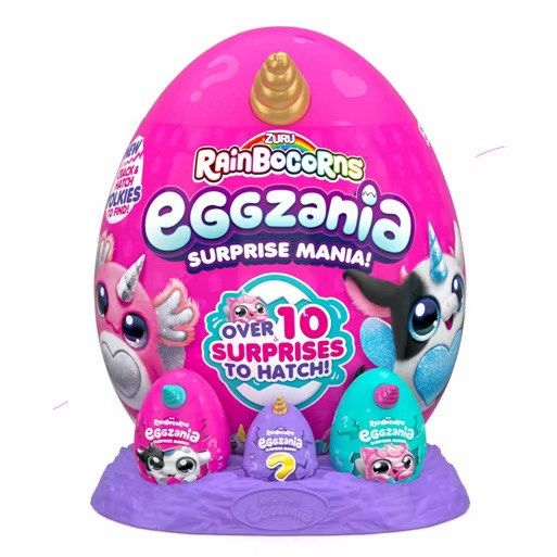 RainBocorns Eggzania Mini Mania Surprise Plush (Category: Plushies & Soft Toys) located in San Juan City. Submitted by marthina.jacobo (Listing ID 1465174934, Image 2). Description: Very good condition After opening, barely played The mini eggs are empty RFS: Decluttering Actual color may slightly vary due to lighting ₱400 + sf Modes of payment are through Unionbank/Metrobank/ GoTyme/ GCash.