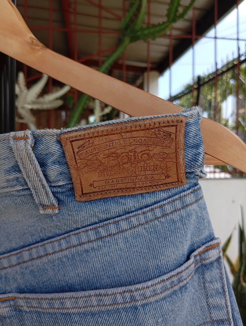 Ralph Lauren Light Washed Pants (Category: Jeans) located in Mangaldan. Submitted by ig_thriftnidrei (Listing ID 1465224090, Image 3). Description: RL Pants w:30 in l:40 in h: 9 in minor sign of usage condi: 8.5/10 rtw.