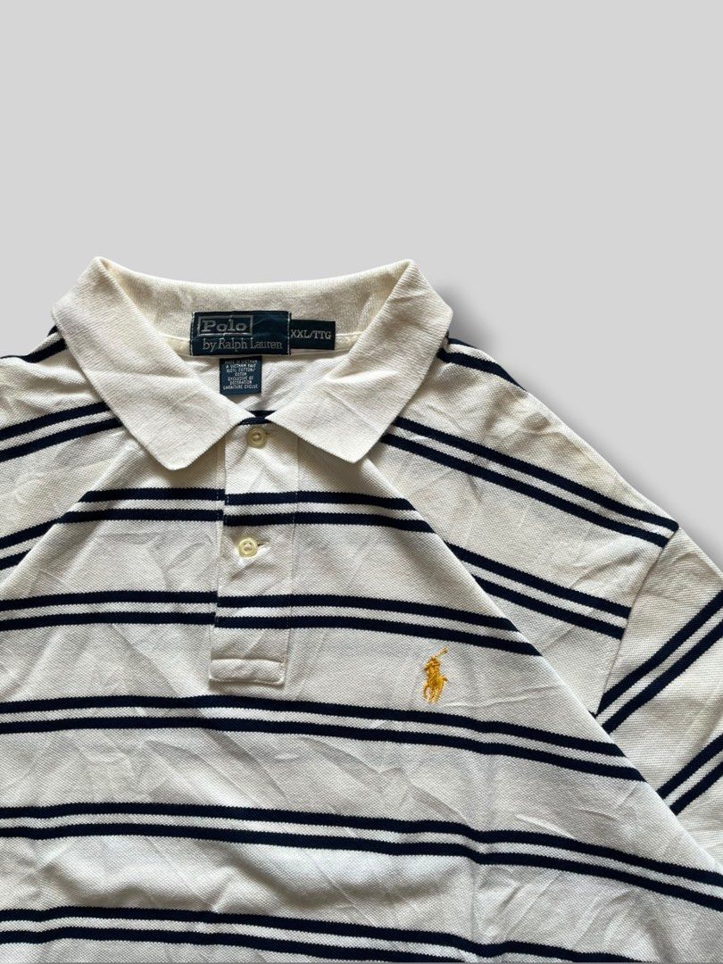 Ralph Lauren Polo Stripes (Category: Activewear) located in Cebu City. Submitted by dip.thrift (Listing ID 1465218839, Image 2). Description: ▫️Complete Tags ▫️XXL on tag, best fits XL (24.5x32) ▫️Issue: None ▫️Color Rate: 10/10 ▫️Condition: 10/10 .