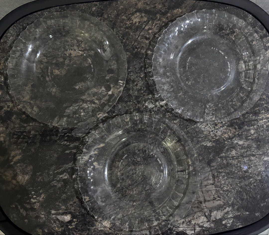 Rare! Pyrex Made in Japan Side Plate 19.5cm (Category: Dinnerware & Cutlery) located in Manila. Submitted by foundhouseph (Listing ID 1465362866, Image 1). Description: -Pyrex SIde Plate -Price:99php each -Size: 19.5cm Qty. Available. 3pcs. Fluted rim design. -Normal signs of previous kitchen use on surfaces..