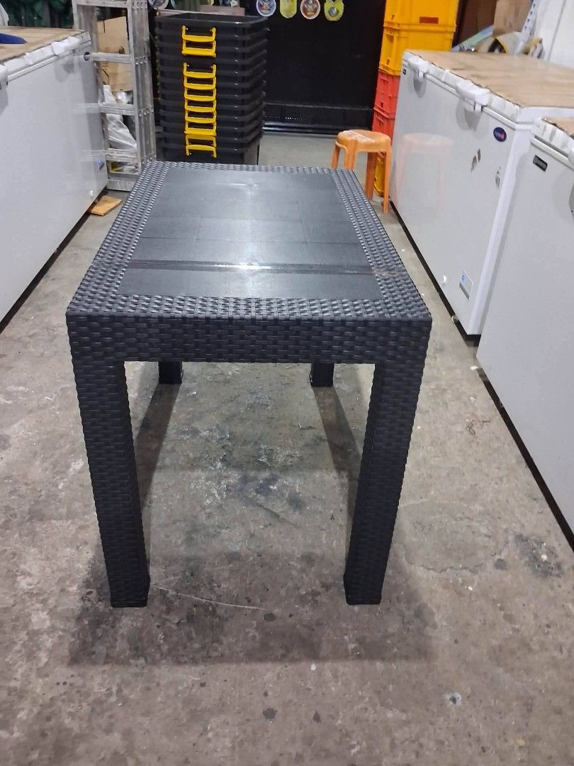 Rattan Table (4seater) (Category: Tables & Sets) located in Manila. Submitted by redonline (Listing ID 1465284239, Image 1). Description: Rattan Table (4seater) ₱1200 95cm x 60cm x 75cm ON HAND BRAND NEW Mode of Payment: Gcash,COD Same day delivery + Delivery Fee PM for orders and inquiries.