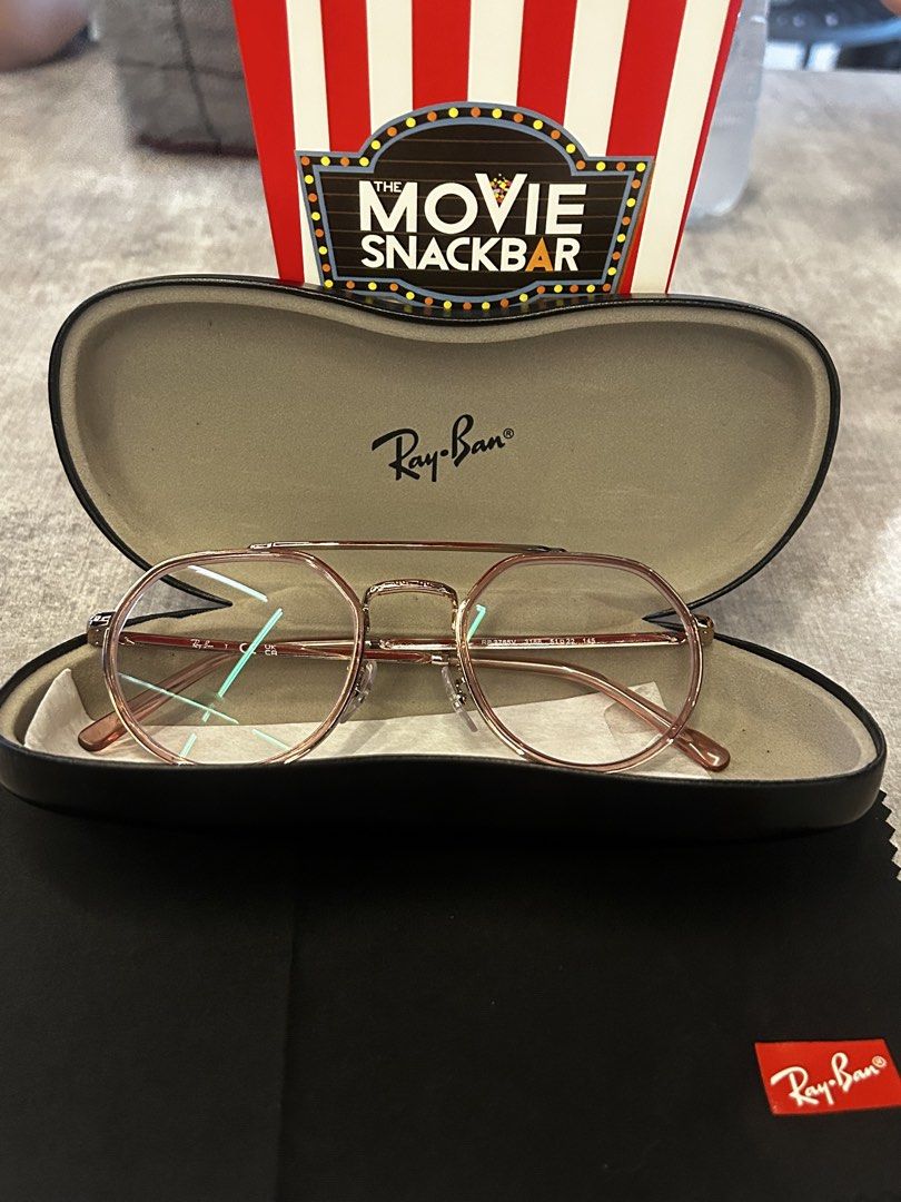 Ray-Ban RB3765V Optical Frames Rose Gold (Category: Sunglasses & Eyewear) located in Cebu City. Submitted by yenetcuba52435 (Listing ID 1465213817, Image 2). Description: - Brand: Ray-Ban - Model: RB3765V 3166 - Size: 51-22-145 - Color: Chic rose gold with trendy double bridge - Condition: Clean, zero scratches on clear demo lenses (ready for your prescription) - Inclusions: Original black Ray-Ban hard case and cleaning cloth.