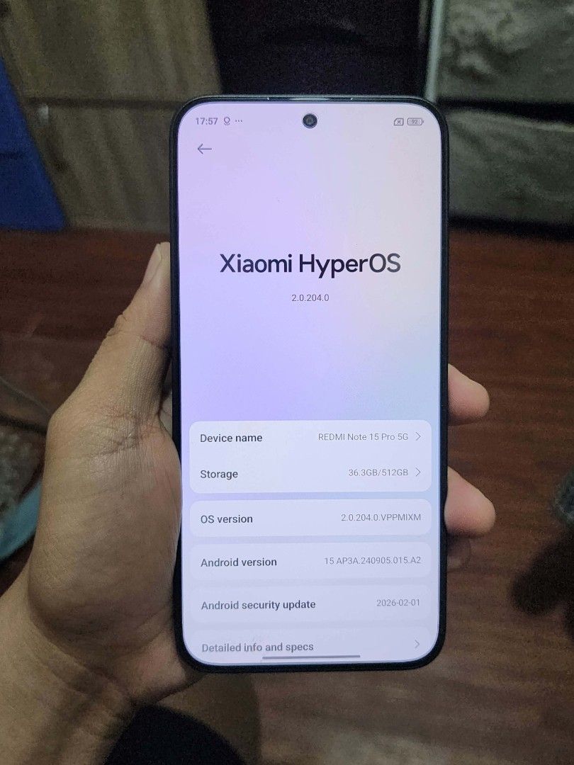 Redmi Note 15 Pro 5G (Category: Xiaomi) located in Quezon City. Submitted by minimalist.man (Listing ID 1465283740, Image 3). Description: Redmi Note 15 Pro 5G 512GB Unit w/ TG and carbon film installed, Xundd case, and original 67W charger Shell visayas avenue meet up.