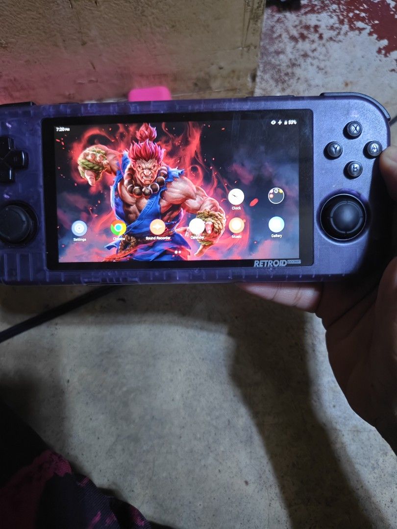 Retroid Pocket Handheld Console Purple Transparent (Category: Nintendo) located in Manila. Submitted by ramel1a (Listing ID 1465206450, Image 1). Description: RETROID POCKET 3+ 128GB unit only my mga games na dagdagan nyo nalang 4k negotiable kaunte... manika area.
