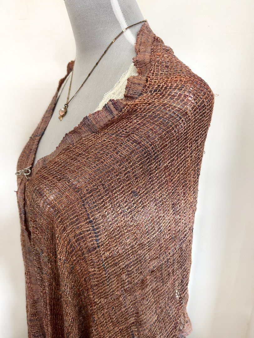 Rich Copper Knitted Elegant Shawl with Tassels (Category: Scarves) located in Quezon City. Submitted by cooroe.mnl (Listing ID 1465178154, Image 3). Description: 64x20 10/10 .