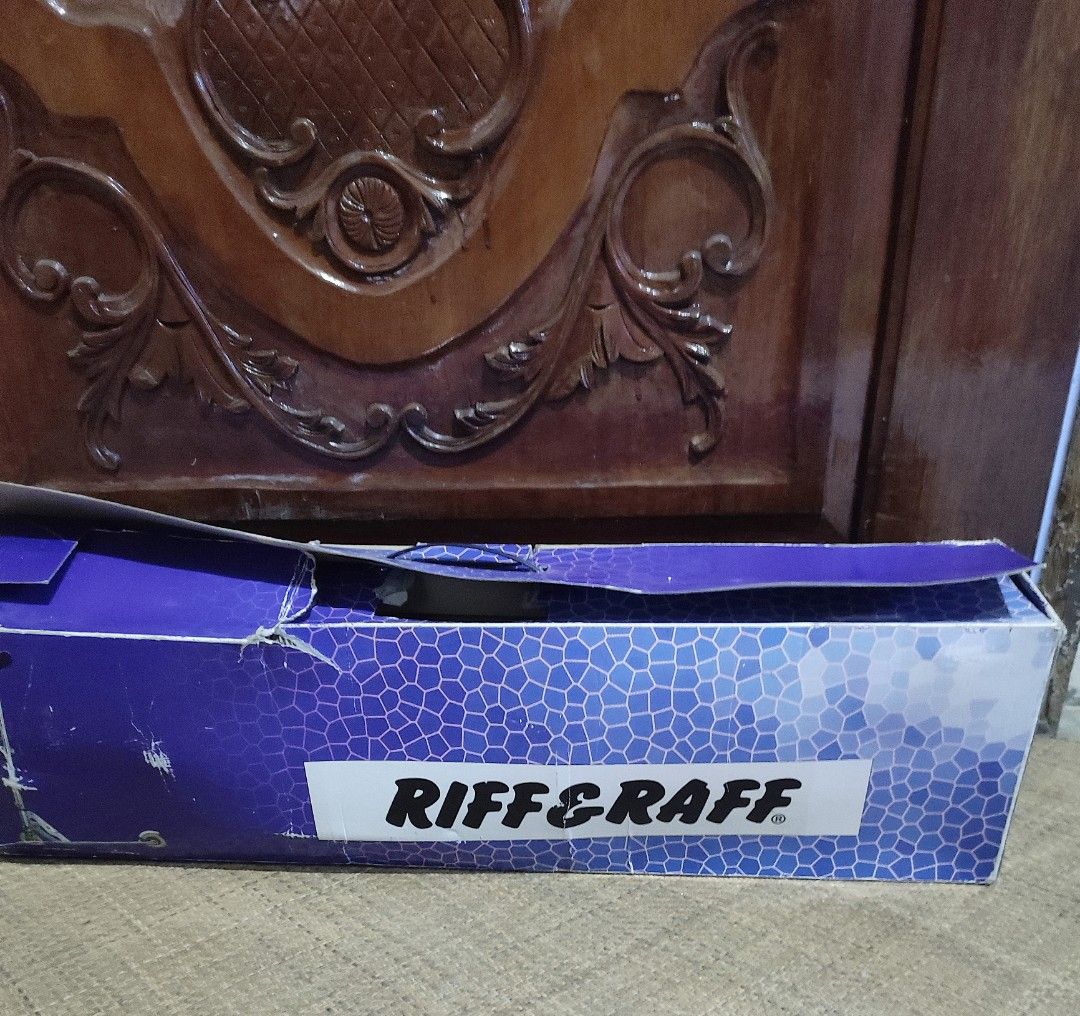 Collectible Riff Raff Foldable Kick Scooter with Box (Category: Skates, Rollerblades & Scooters) located in Cavite. Submitted by noblepenguin_6c8662 (Listing ID 1465174577, Image 1). Description: - Brand: Riff Raff -Vintage Kick Scooter - Condition: Brand new, unused, and safely stored - Colorway: Sleek silver and black - Design: Foldable for easy storage and transport - Features: Textured handlebar grips and sturdy wheels - Inclusions: Comes wit