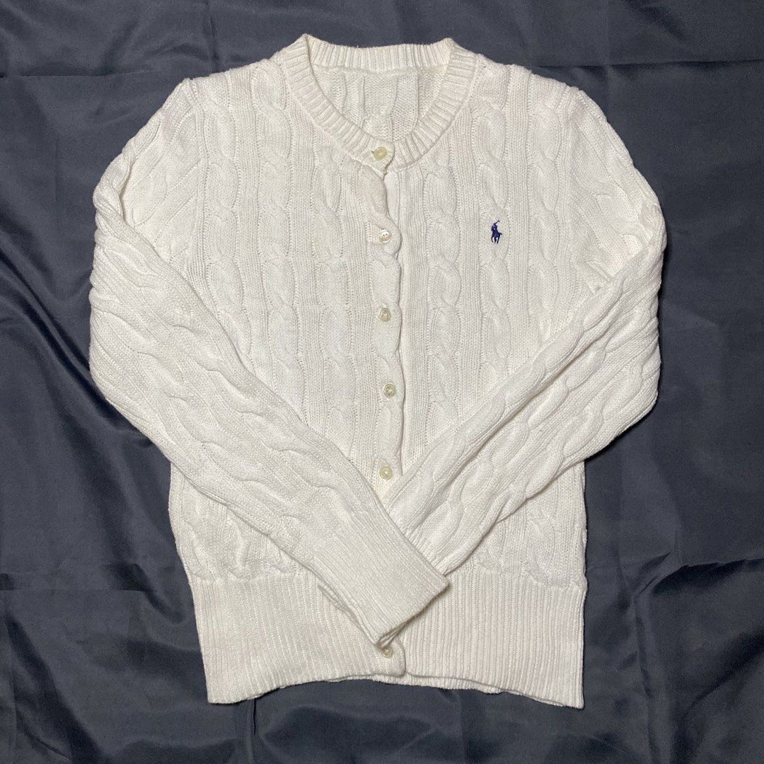 RL cardigan (Category: Coats, Jackets and Outerwear) located in Bacolod City. Submitted by junked.thrifts (Listing ID 1465282514, Image 1). Description: Excellent Condition No other issue than Missing Neck Tag 18x23 9.8 Color Rate .