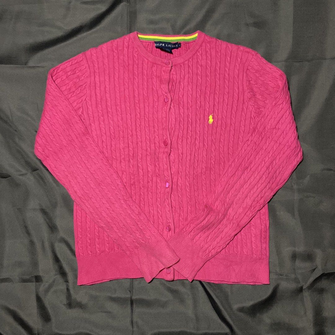 RL Cardigan (Category: Coats, Jackets and Outerwear) located in Bacolod City. Submitted by junked.thrifts (Listing ID 1465283006, Image 1). Description: Asnew No issue Authentic 9.8 Color Rate Size S 21x23.