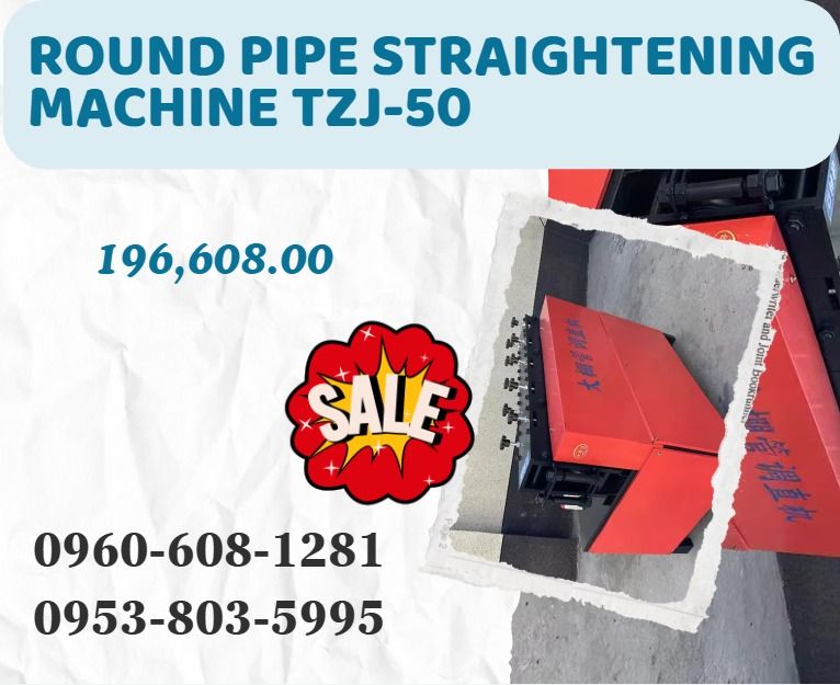 Round pipe straightening machine TZJ-50 (Category: Everything Else Others) located in Caloocan City. Submitted by 09059603908 (Listing ID 1465218114, Image 1). Description: ●Round pipe straightening machine ●Diameter of machining ：6-60mm ●motor power：3-7.5KW ●Power：380V/220V ●speed：0-18m/min ●machine size:1000*900*1100mm ●weight:360kg .