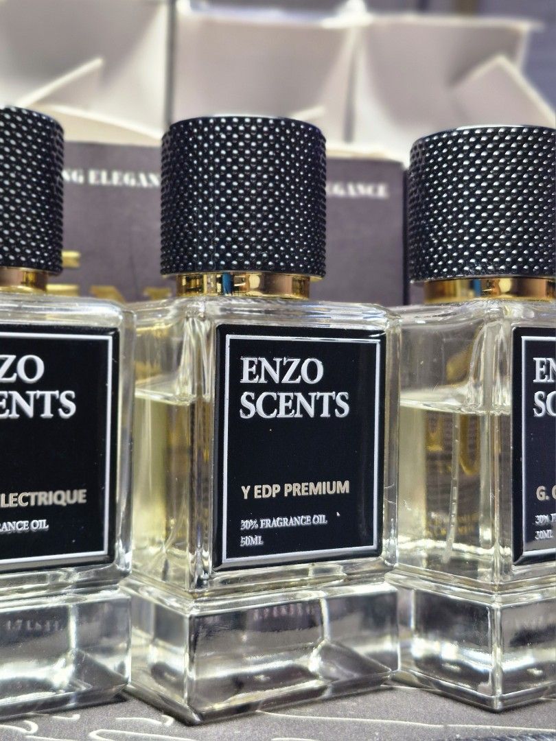 RUSH ‼️ Enzo Scents partials (Category: Fragrance & Deodorants) located in Manila. Submitted by vasthorse_6dae34 (Listing ID 1465276323, Image 3). Description: 1,200 FOR TAKE ALL ONLY ‼️ YSL BLEU ELECTRIQUE YSL Y EDP GUCCI GUILTY JPG ULTRA MALE 📍Located in Pasig 📍Meet ups can be arranged just hmu!.