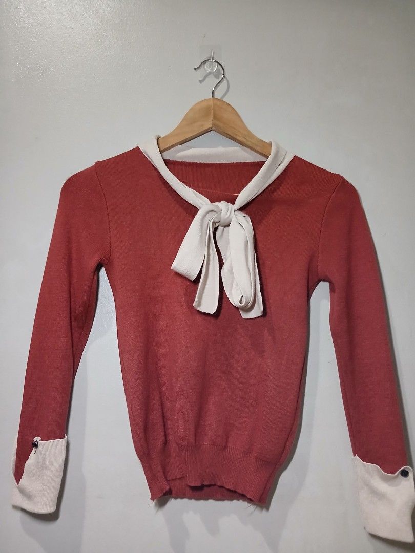 Rust Knit Sweater (S-M) [BUY4 +1FREE] (Category: Coats, Jackets and Outerwear) located in Pasig City. Submitted by carmelaelizalde (Listing ID 1465363642, Image 1). Description: up to 34 bust [BUY4 +1FREE] check my page for more sale items.