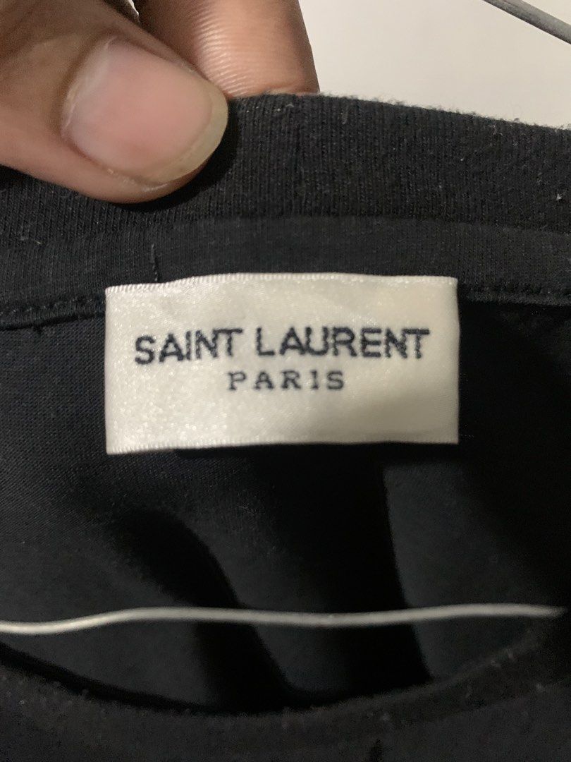 saint laurent (Category: Shirts) located in Angeles City. Submitted by found. (Listing ID 1465283088, Image 2). Description: cut tag has crackprints see on the pics 9.8/10 condi plus ship.