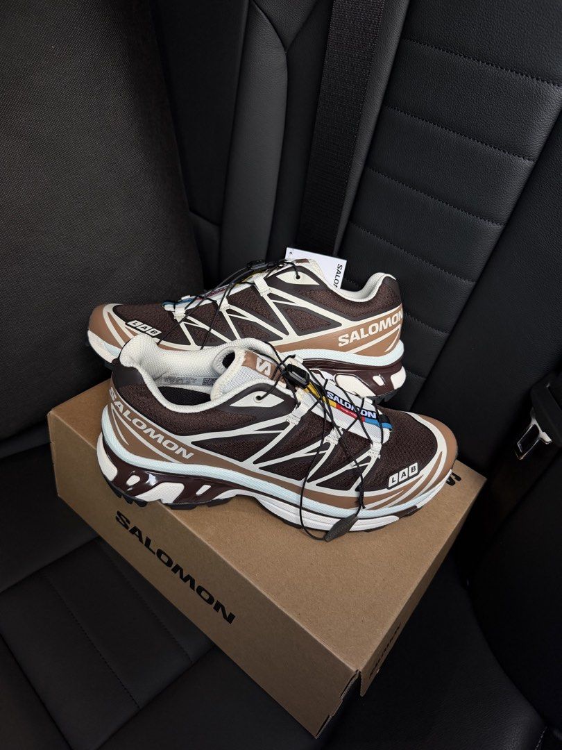 Salomon XT-6 Black Coffee/Burro (Category: Sneakers) located in Manila. Submitted by nix1203 (Listing ID 1465255529, Image 1). Description: For sale Brand new Salomon XT-6 Black Coffee Size: 9US Brand new complete with box.