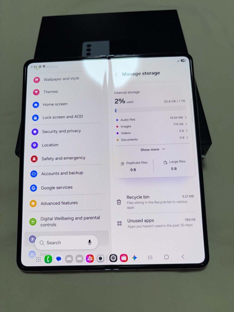 Samsung Galaxy Z Fold5 (Category: Samsung) located in Quezon City. Submitted by bertching (Listing ID 1465276966, Image 1). Description: 📱 FOR SALE: Samsung Galaxy Z Fold5 ✨ Original / Authentic 📶 Open Line 💙 Color: Icy Blue 💾 RAM: 12GB 💽 Storage: 1TB 📦 Complete with Original Box & Accessories 💰 Price: ₱28,000 ✅ Well-maintained ✅ Original unit ✅ Perfect for those looking for a 1TB Fold5 📍 Meet-up: QC or Makati 🤝 Serious buyers only, plea