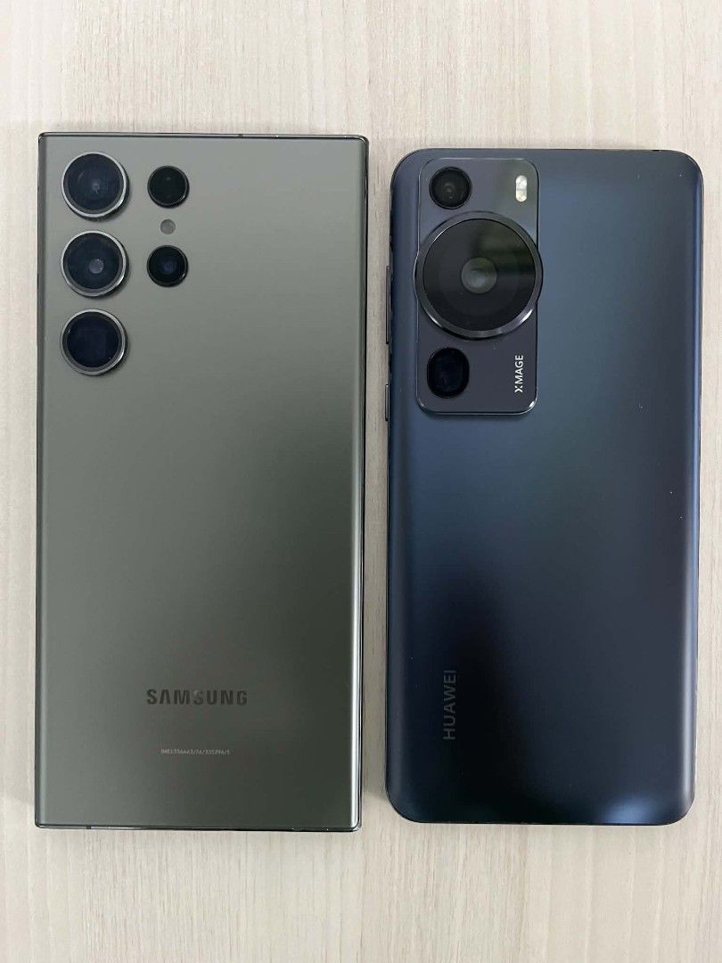 Samsung s23 ultra + Huawei p60 pro (Category: Samsung) located in Binan City. Submitted by skyemr (Listing ID 1465176285, Image 1). Description: For swap 2 flagship phones sa isang high unit niyo niyo Samsung s23 ultra and Huawei p60 pro Samsung s23 ultra 12+12/256gb Snapdragon 8 gen 2 100x zoom camera Issue dents and scratches and replaced spen pero all working 21k nego if sale Huawei P60 Pro 8/256 gb Snapdragon 8+ Gen 1 4g 100x zoom Issue repla