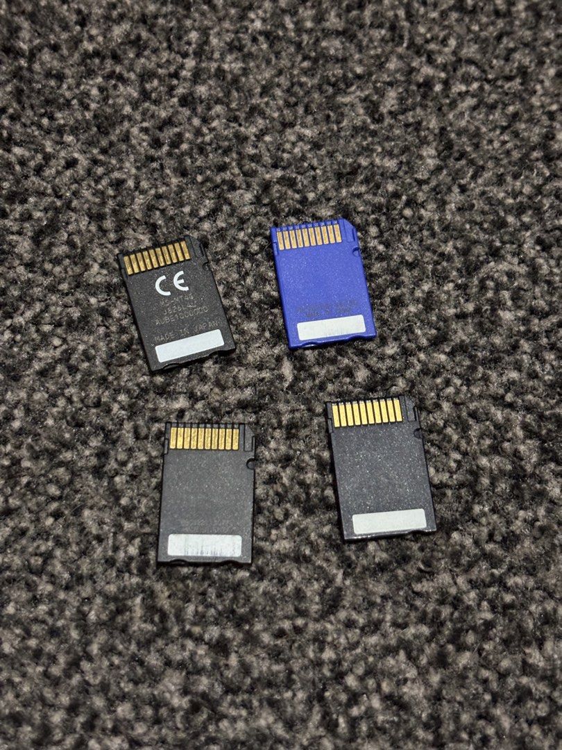 SanDisk Memory Stick Pro Duo (Category: In-Game Products) located in Bulacan. Submitted by thriftstarph (Listing ID 1465342934, Image 2). Description: PLEASE READ THE DESCRIPTION BELOW‼️ Memory Stick Pro 32Gb, 2GB, 4GB, 2GB Untested From: Japan 500 php TAKE ALL.